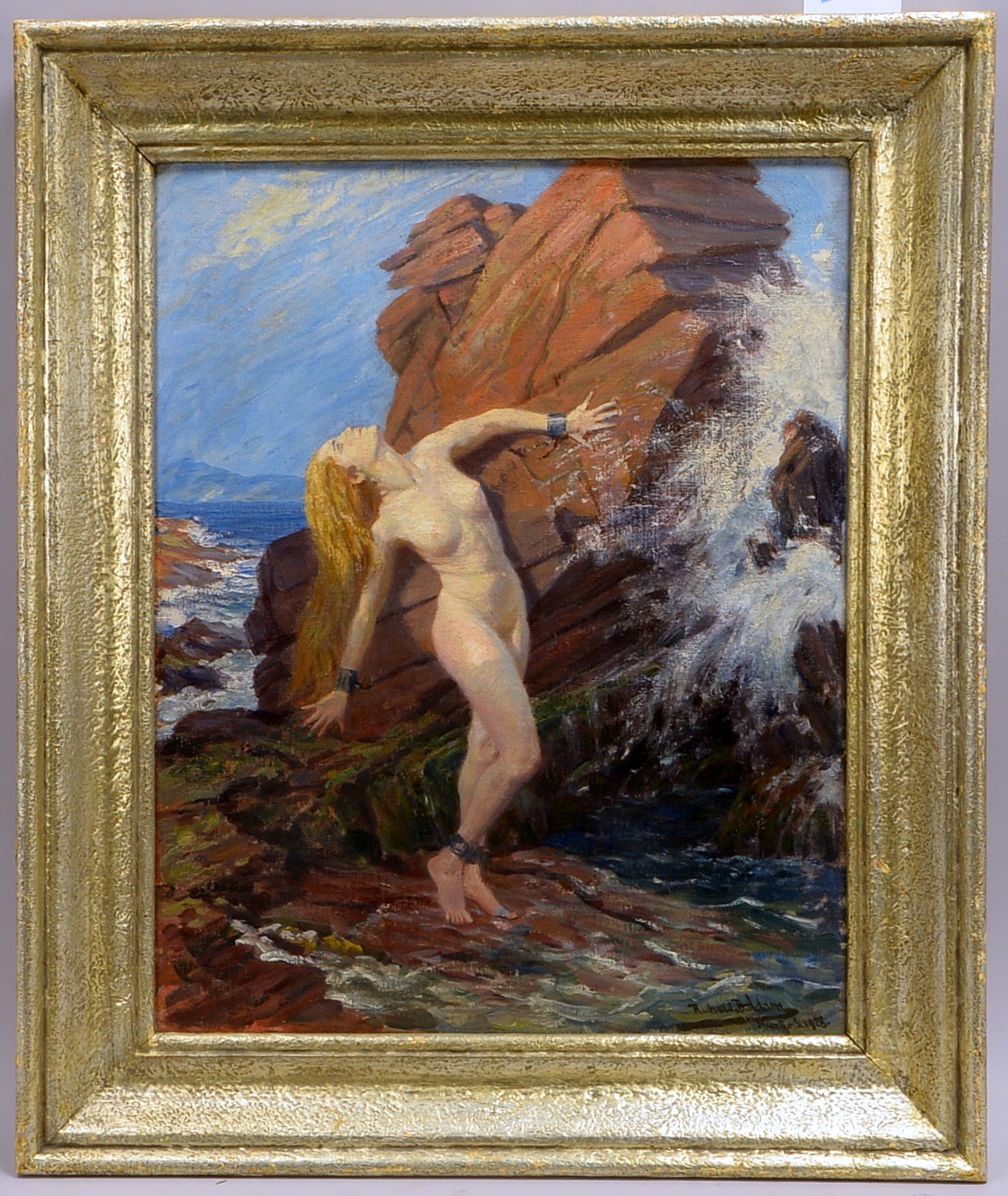 Adam, Richard Benno (1873 - 1937, München), 'Weibl. Akt' - 'Freiheitsallegorie'