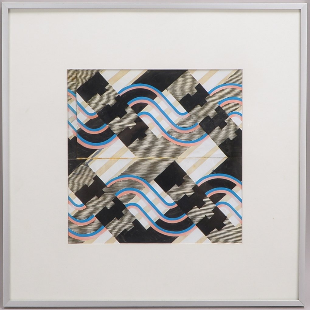 Hinterreiter, Hans (1902 Winterthur - 1989 Ibiza), 'Mod. Kompos.', Gouache/Collage