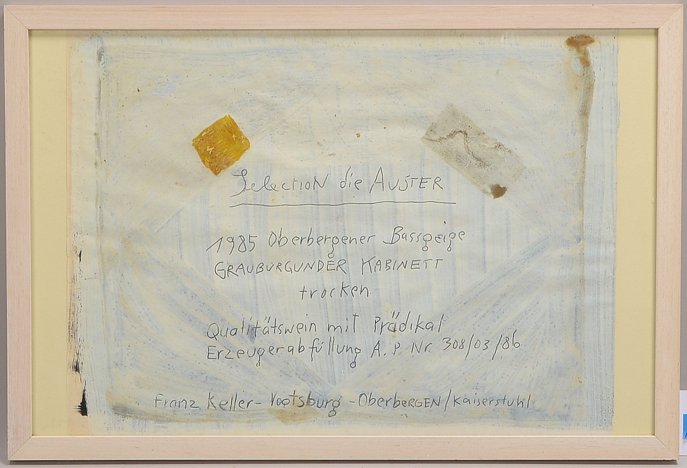 Schwontkowski, Norbert (1949 - 2013, Bremen), 'Weinetikett - Selection die Auster'