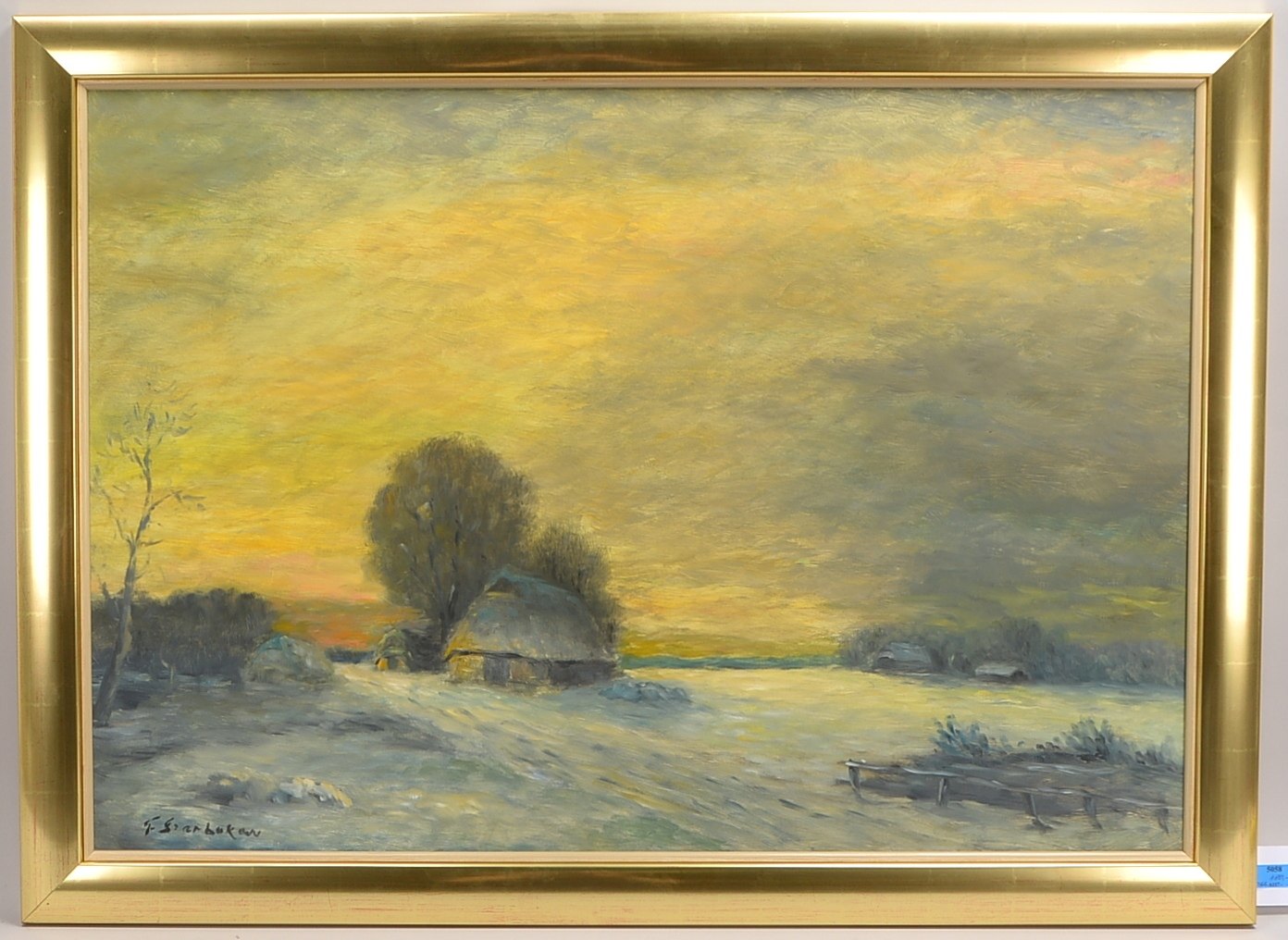 Szerbakow, Feodor (1911 Eckertsdorf - 2009 Worpswede), 'Winterlandschaft...', Öl/Mk