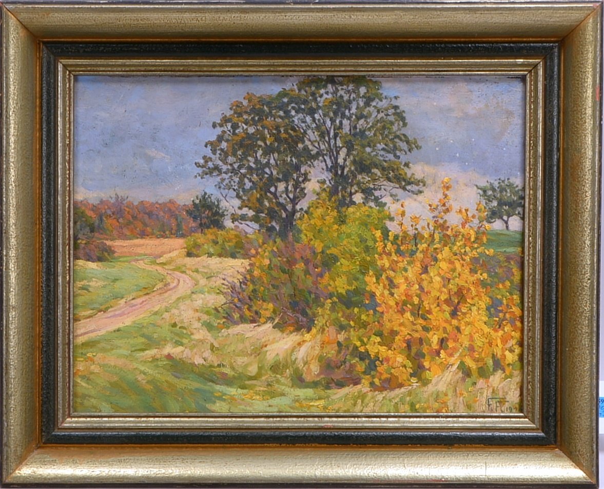 Fennel, Friedrich (1872 - 1926), 'Willingshausen im Herbst', Öl auf Malkarton