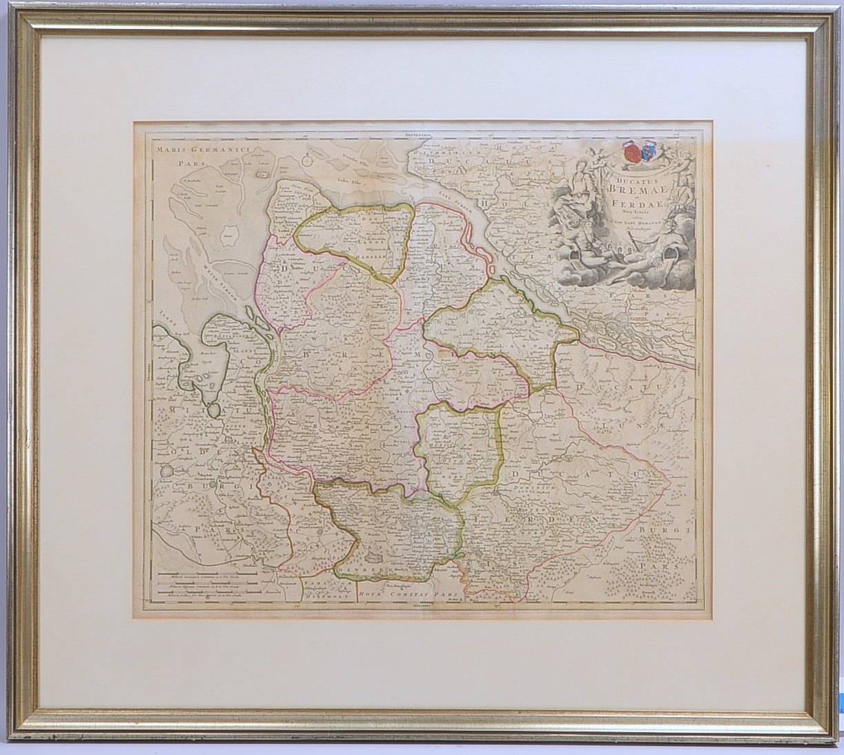 Homann, Johann Baptist (1663 - 1724), Landkarte, 'Bremen und Verden', Kupferstich