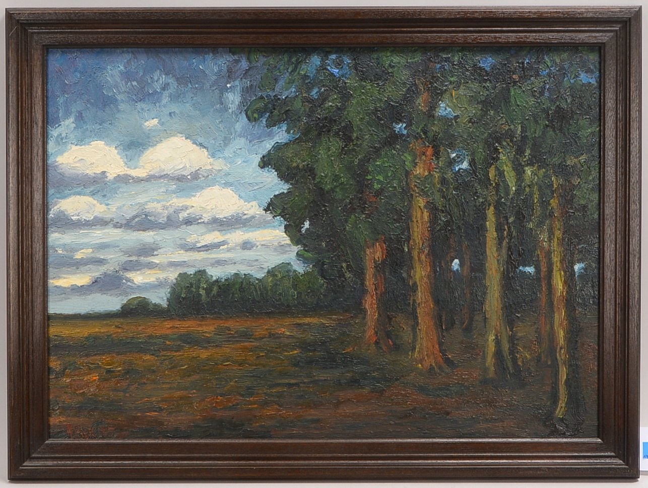 Pick, Hans (1931 Düren - 2014 Bremen), 'Am Waldrand', Öl/Hf, unten links monogr.