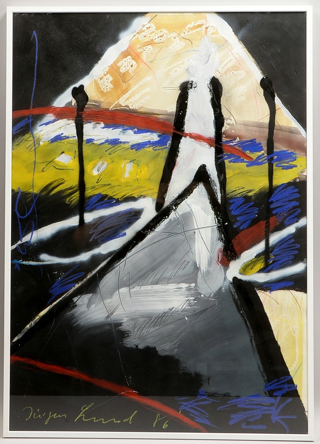 Lund, Jürgen-Peter (*1954 Flensburg), 'O.T.', Mischtechnik, signiert und dat. (19)'86'