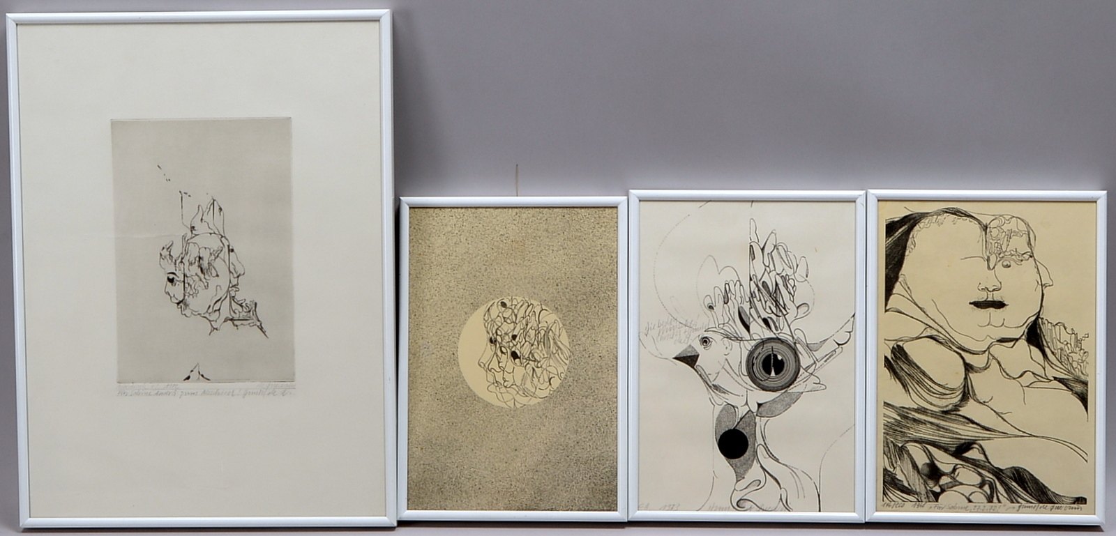 de Quervain, Daniel (1937 - 2020, Bern), 1 Radierung und 3x Lithogr., 3x Blätter signiert