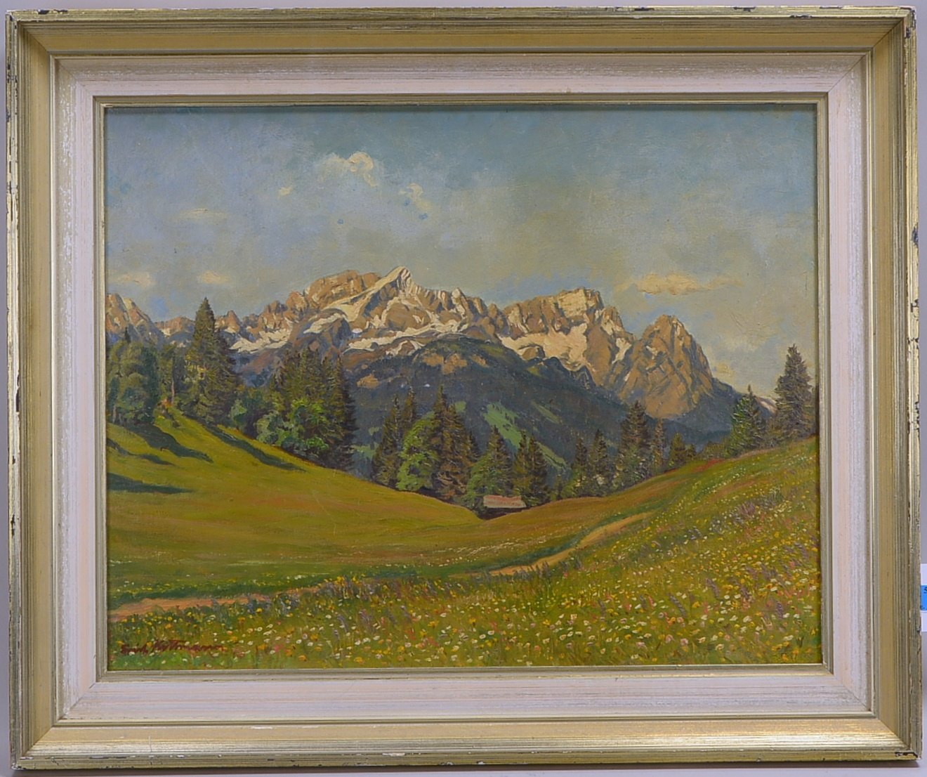 Kittmann, Erich (1892 Glatz/Schlesien - 1978 Mittenwald), 'Karwendelgebirge', Öl/Hf