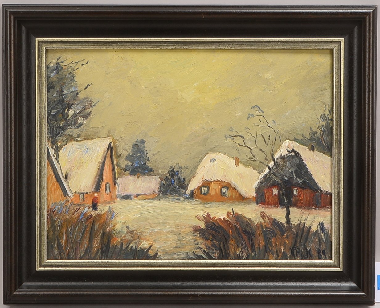 Pick, Hans (1931 Düren/Rheinland - 2014 Bremen), 'Kate im Winter', Öl/Hf