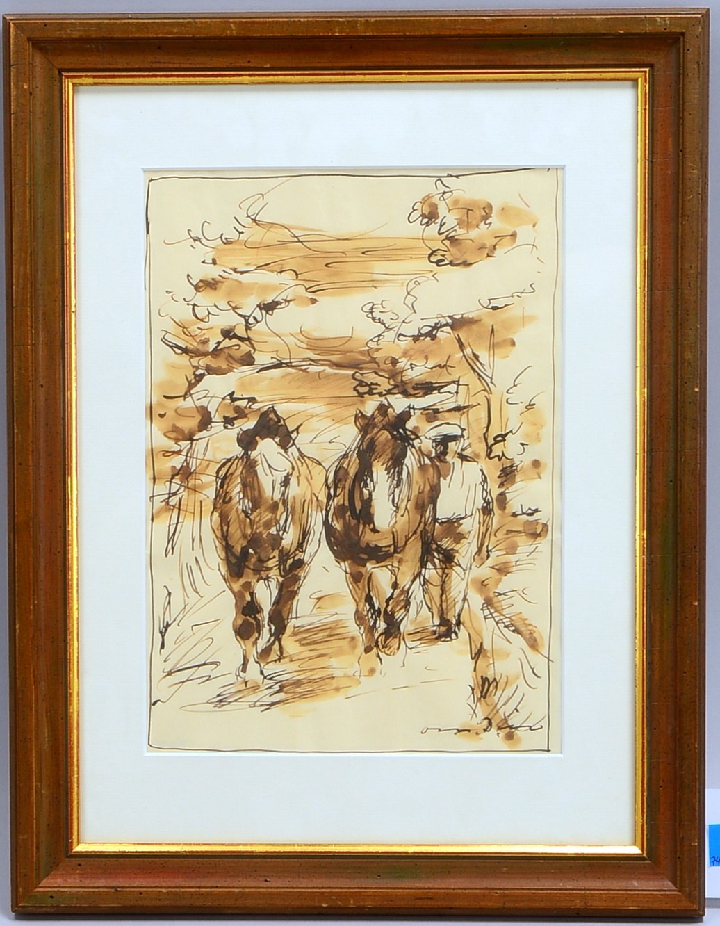 Dill, Otto (1884 Neustadt/Weinstraße - 1957 Bad Dürkheim), 'Reiter mit zwei Pferden'