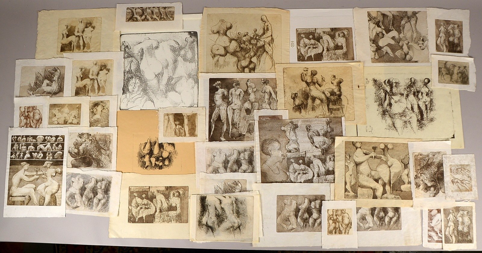 Engelin, Karl-Heinz (1924 Memel - 1986 Hamburg), ca. 35x Radierungen, An-/Probedrucke