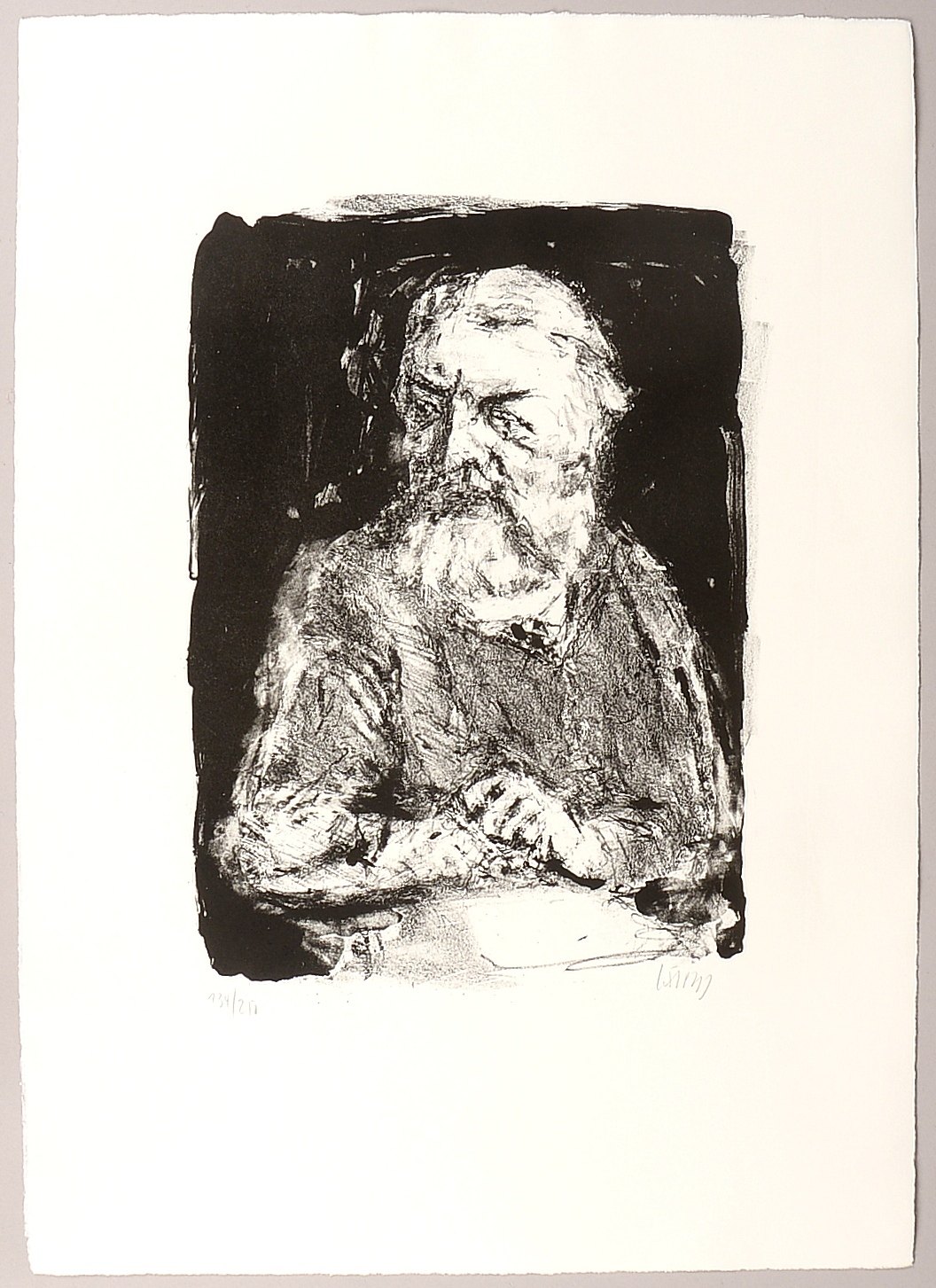 Heisig, Bernhard (1925 Breslau - 2011 Strodehne), 'Gustave Courbet', Lithografie