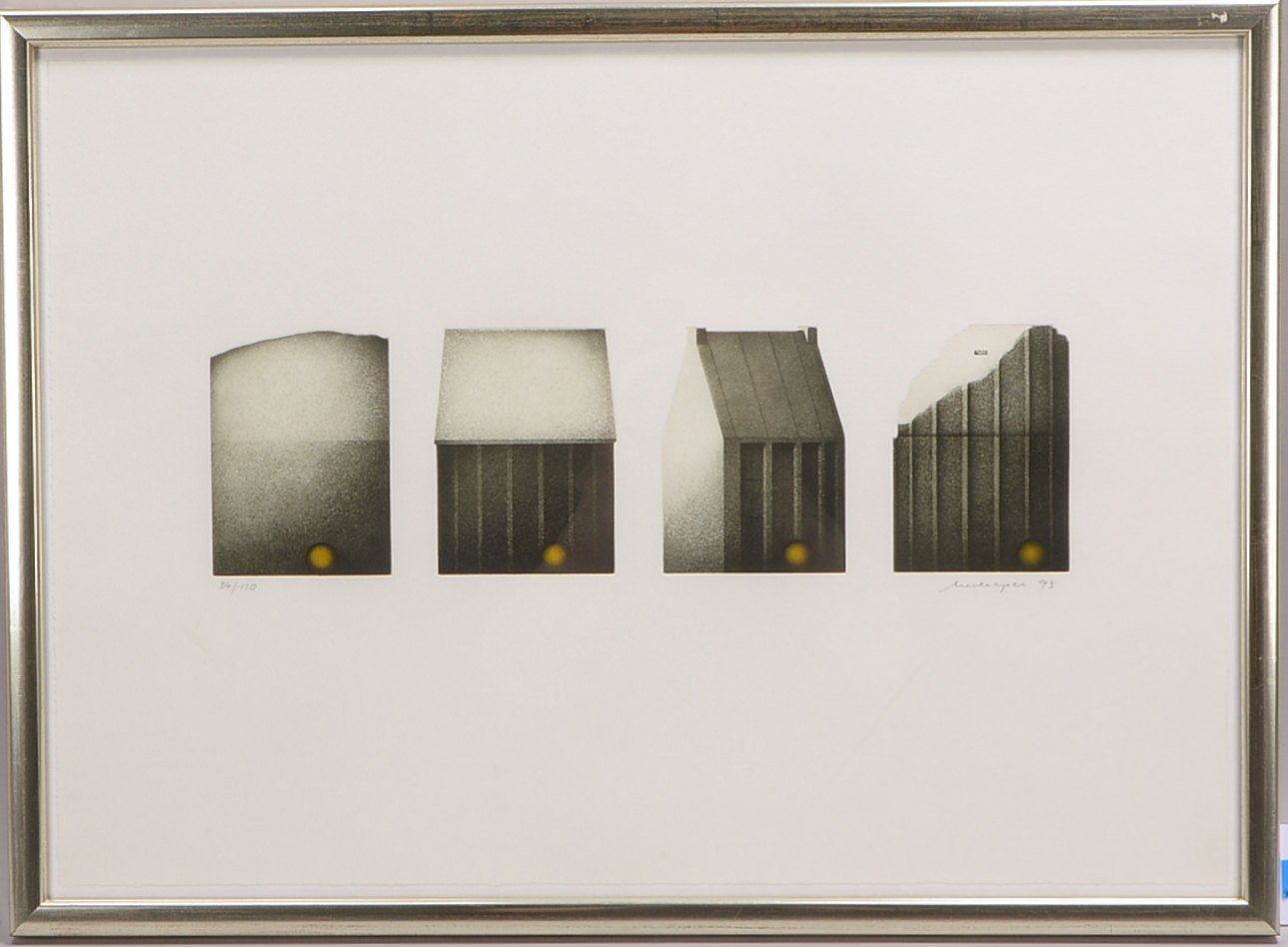 Meckseper, Friedrich (1936 - 2019, Bremen), 4x Aquatinta/Strichätzung, Roulette/Kupfer
