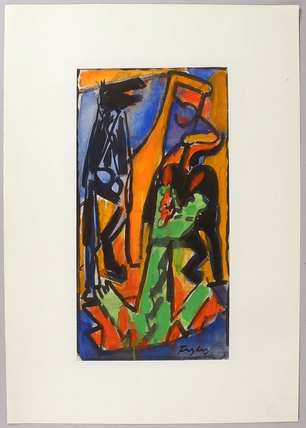 Freytag, Otto (1888 Duisburg - 1980 Berlin), 'O.T.', Aquarell/Tusche, signiert