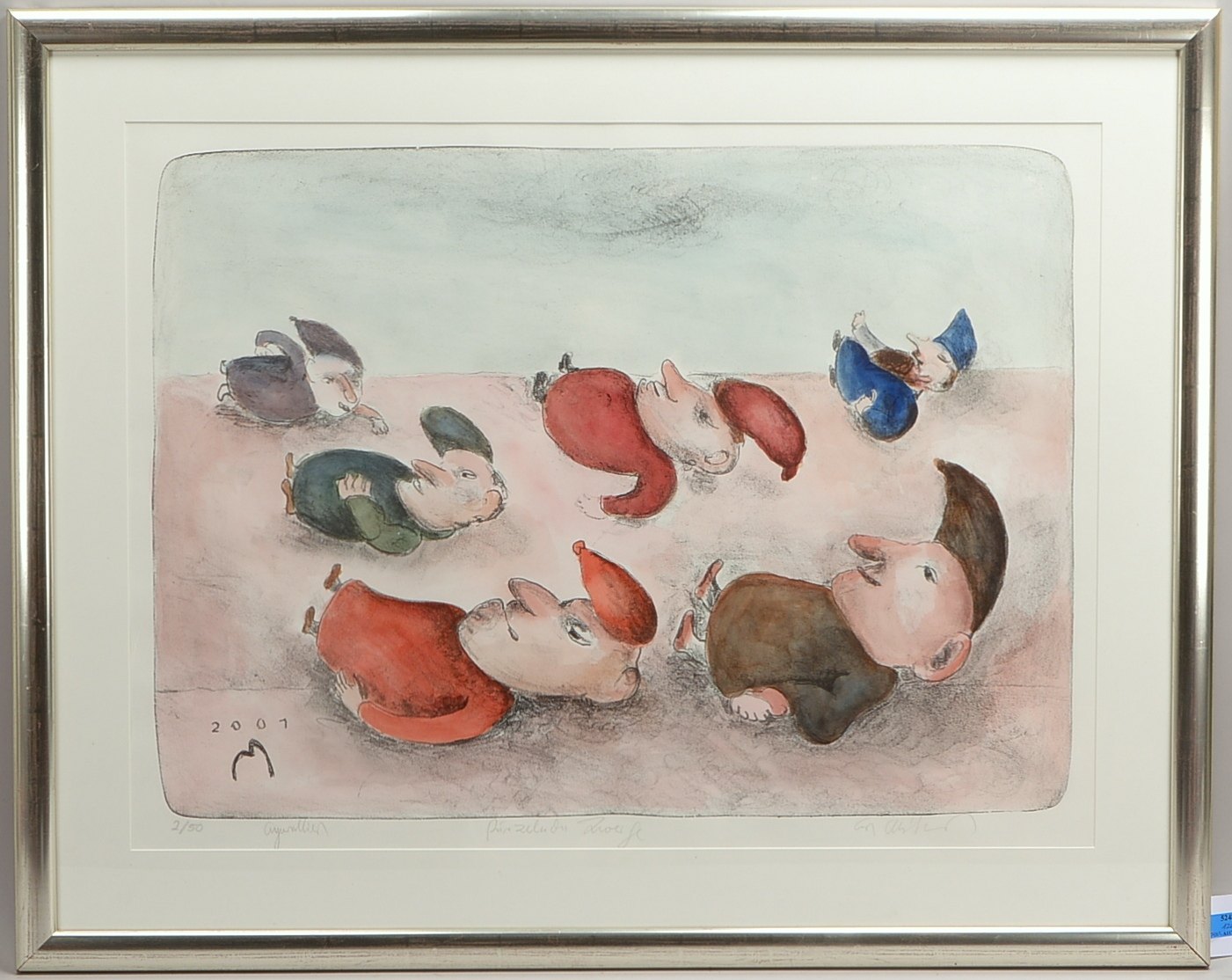 Mühlenhaupt, Kurt (1921 Klein Ziescht - 2006 Zehdenick), 'Zwergenaufstand', Lithografie