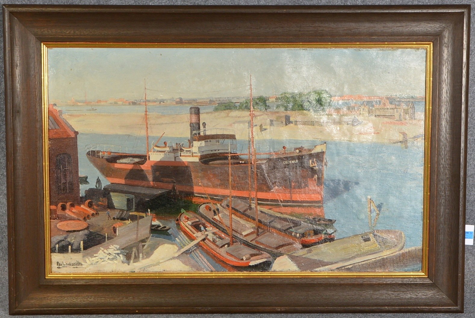 van der Ven, Paul (1892 - 1972), 'Ansicht des Amsterdamer Binnenhafens', Öl/Lw, sign.