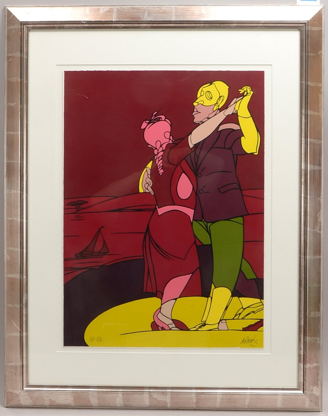Adami, Valerio (*1935 Bologna), 'Entre les deux', Farbserigrafie, Aufl. '117/150', sign.