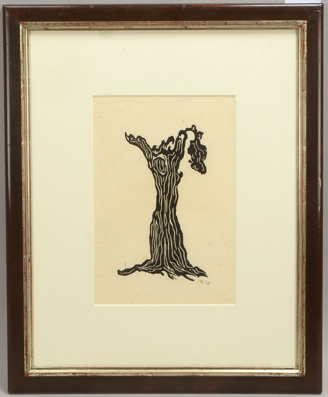 Maatsch, Thilo (1900 Braunschweig - 1983 Königslutter), 'Baumstumpf', Holzschnitt