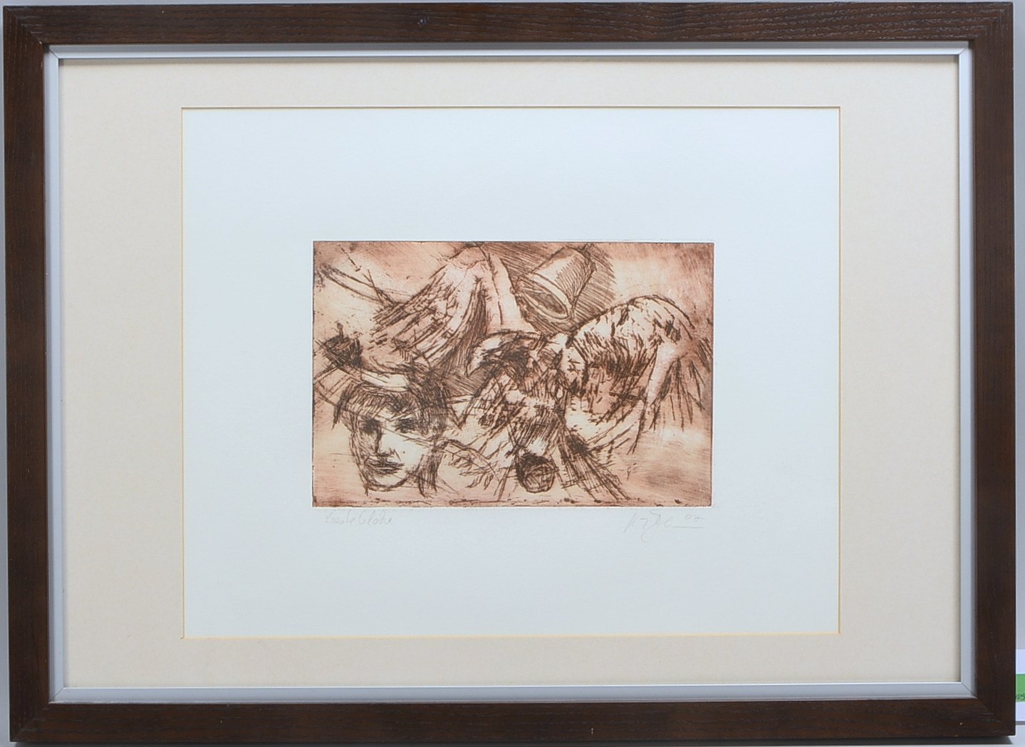 Farbrad., 'Leeste Glocke', unles. sign., dat./bet., unter PP; Rahmenmaße 54,5 x 74,5 cm