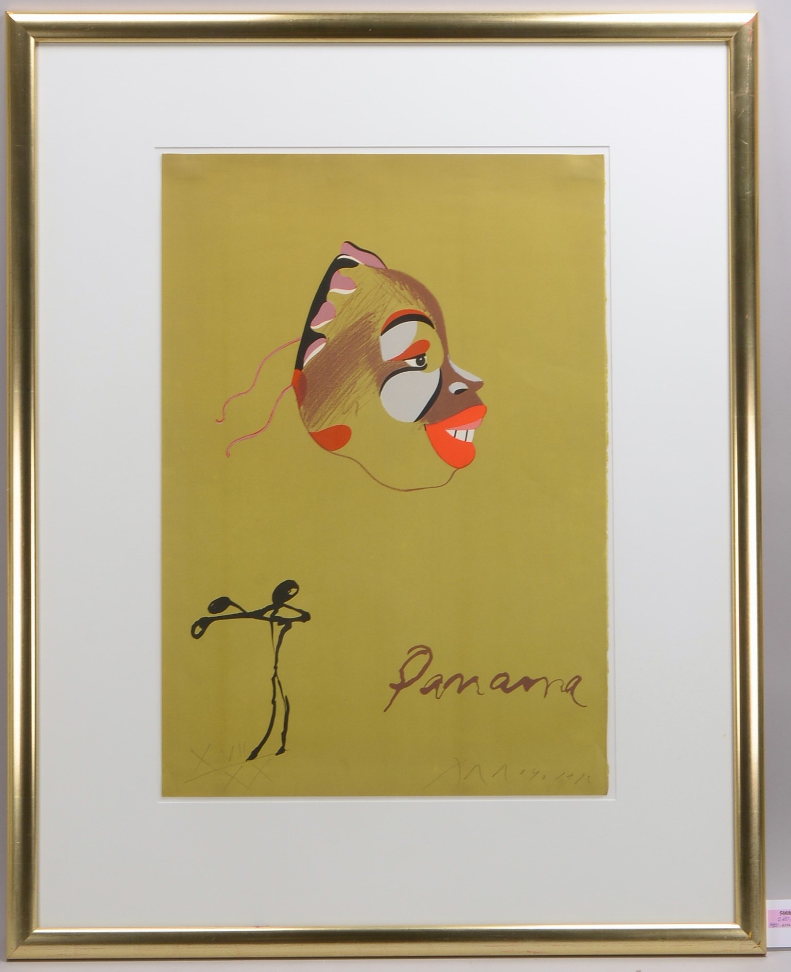 Arroyo, Eduardo, 'Panama', Farblithogr., Aufl. '17/20', sign./dat. '1982', unter PP hinter Glas