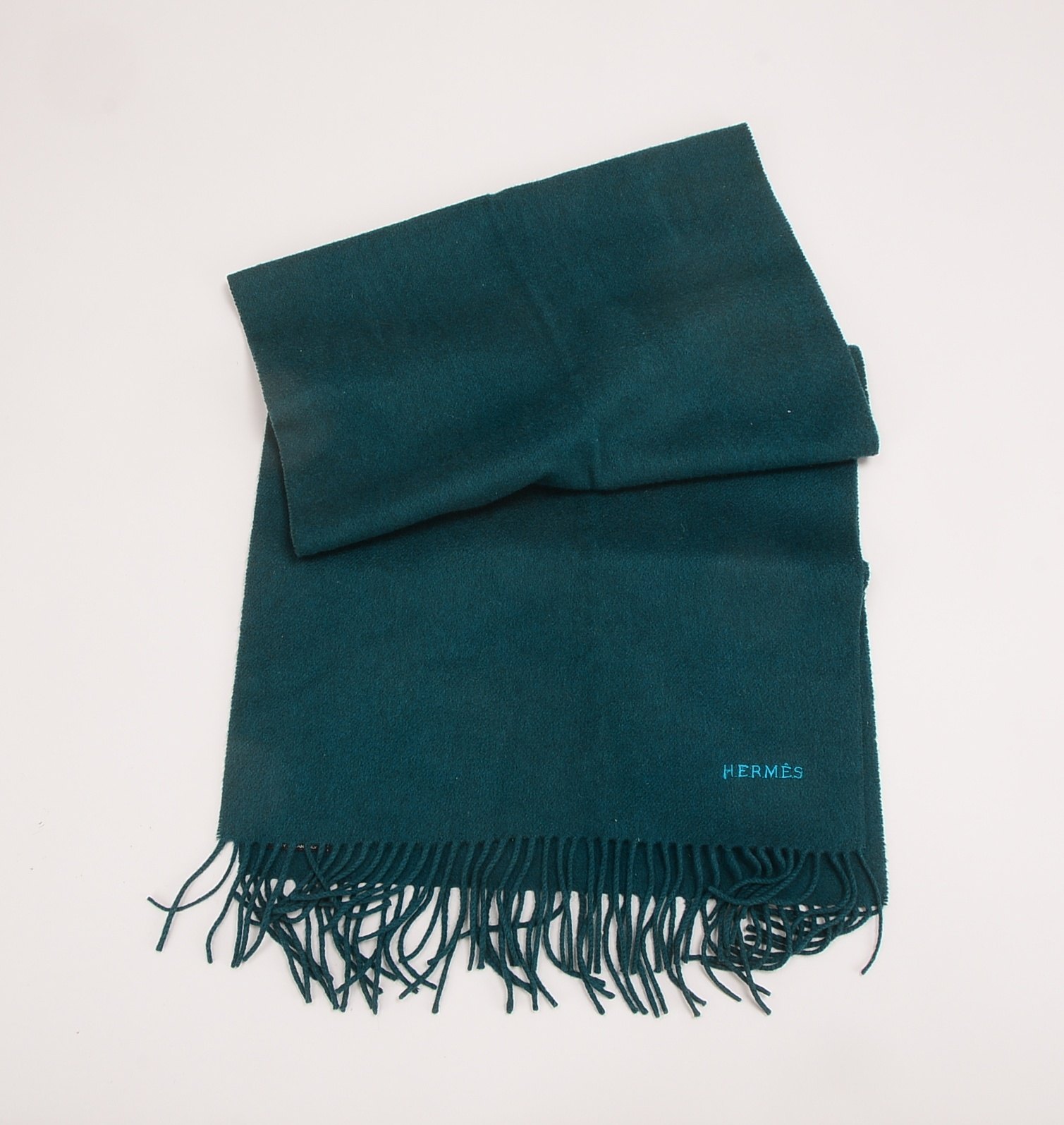 Hermès/Paris, Designer-Schal, Cashmere, dunkelgrün - sehr guter Zustand