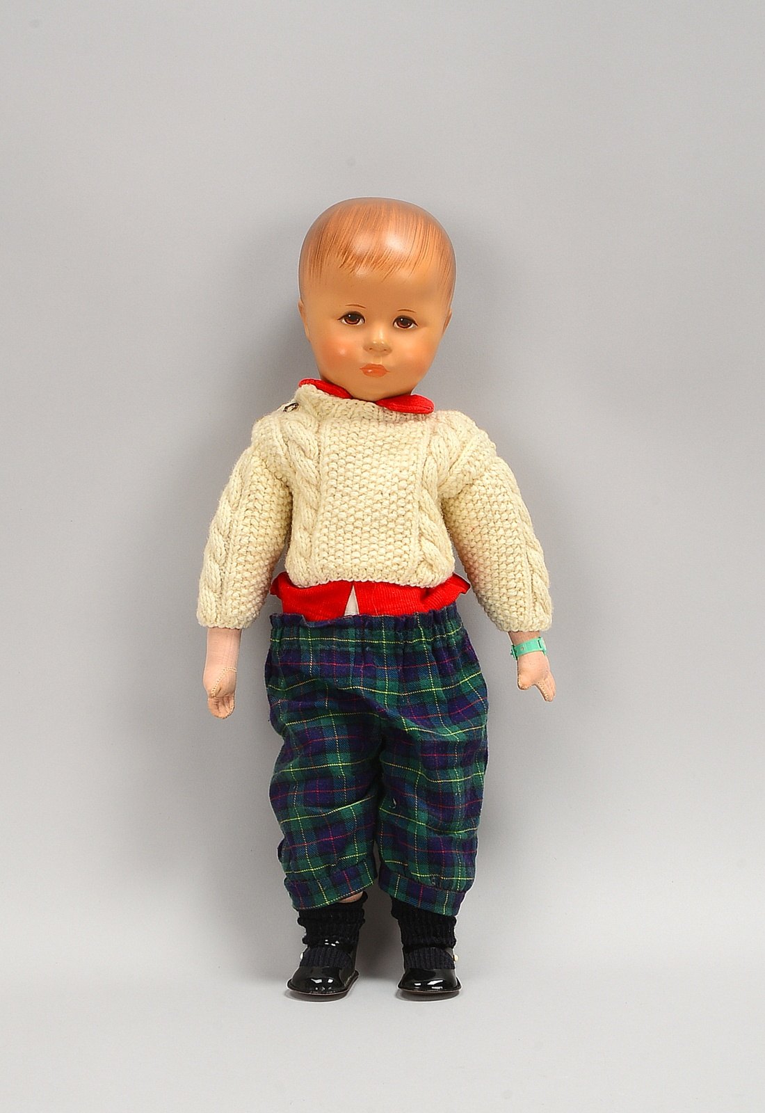 Käthe Kruse, Sammler-Charakterpuppe, Modell 'Franz', mit Celluloid-Kopf und Stoff-Körper