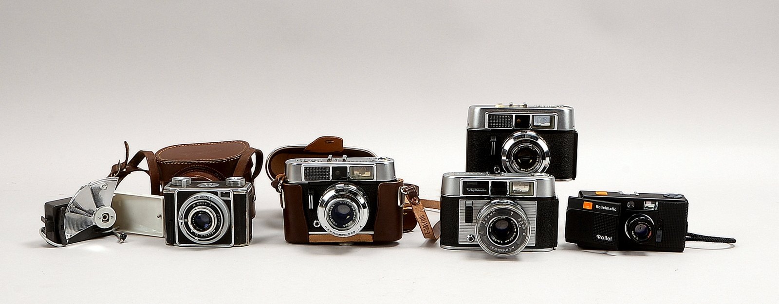 Voigtländer 'Dynamatic' und 2x 'Vito CLR', 'Mimosa II, und Rollei 'Rolleimatic'