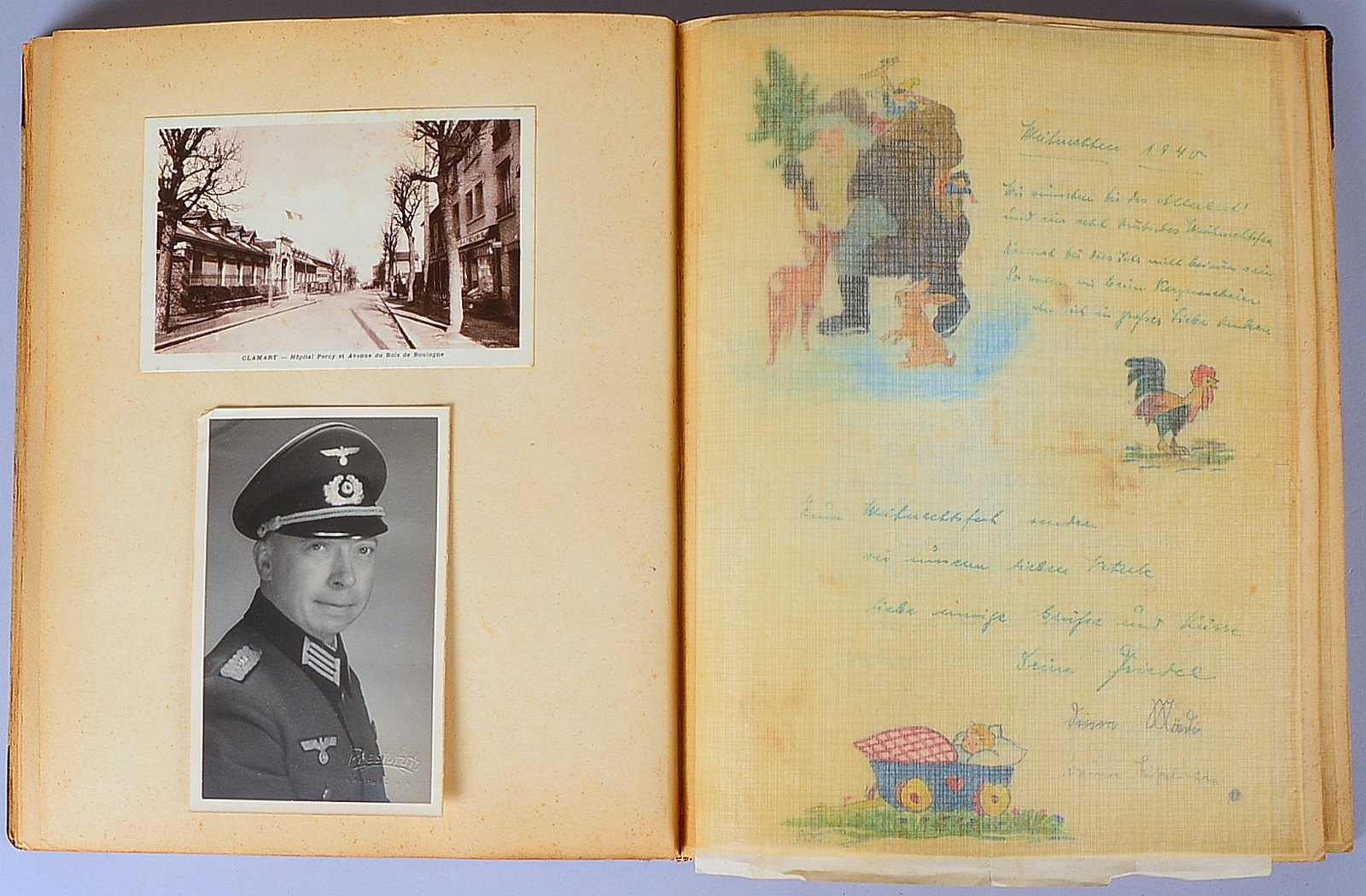 Fotoalbum ('III. Reich'): Soldatenfotos/Städteansichten, Schwarz-Weiß, ca. 135 Stück; u.a.