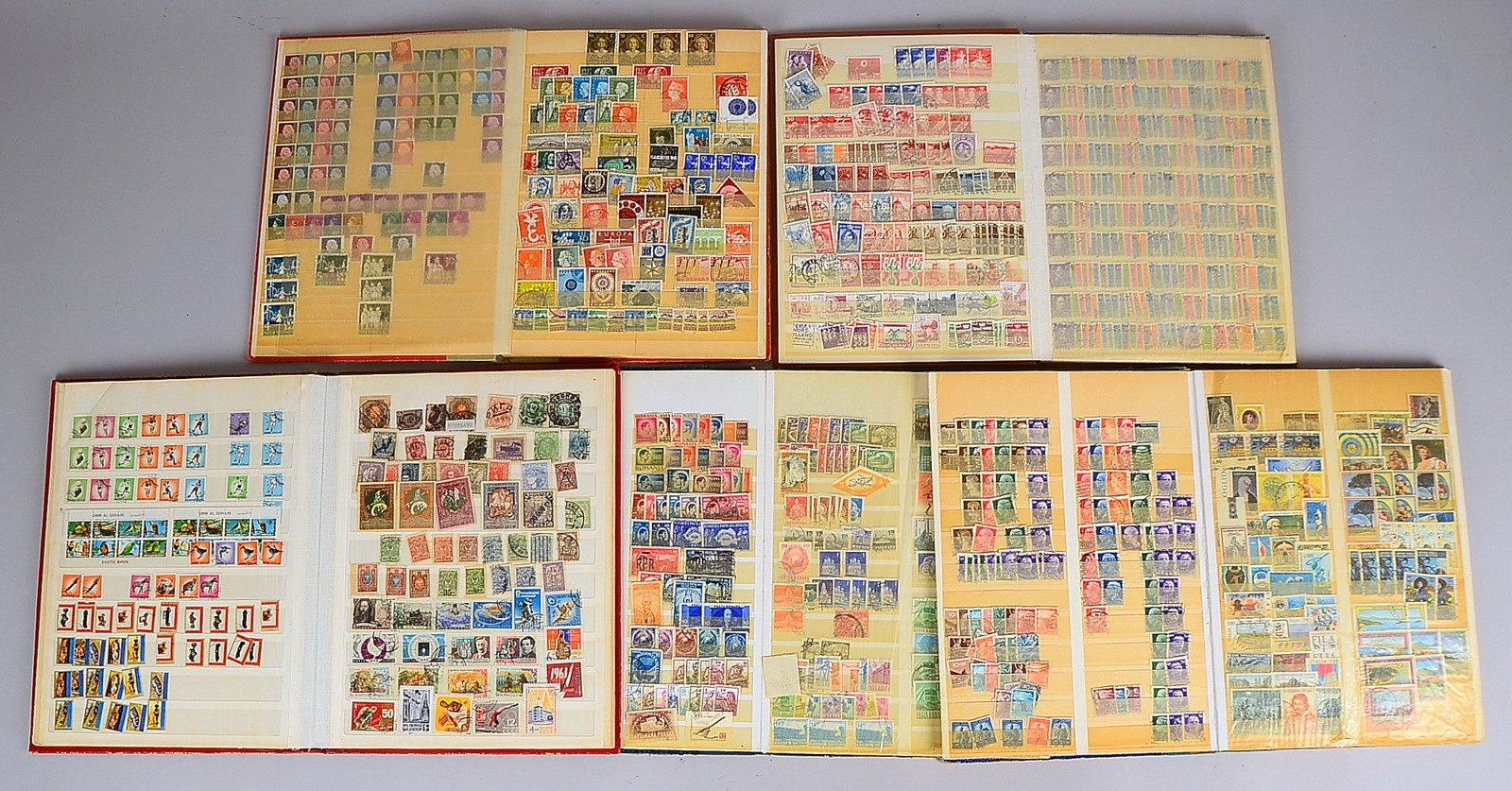 Briefmarken: 2x 'Süd-/Südosteuropa' (und 'Russland'), 2x 'Süd-/Nordeuropa', 'Niederlande'