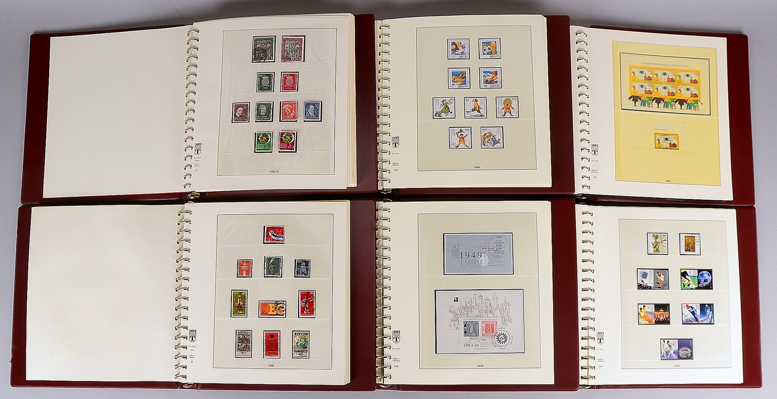 Briefmarken ('Bund'), 1949 - 2006: fast komplett gestempelt, in 6x Falzlosalben