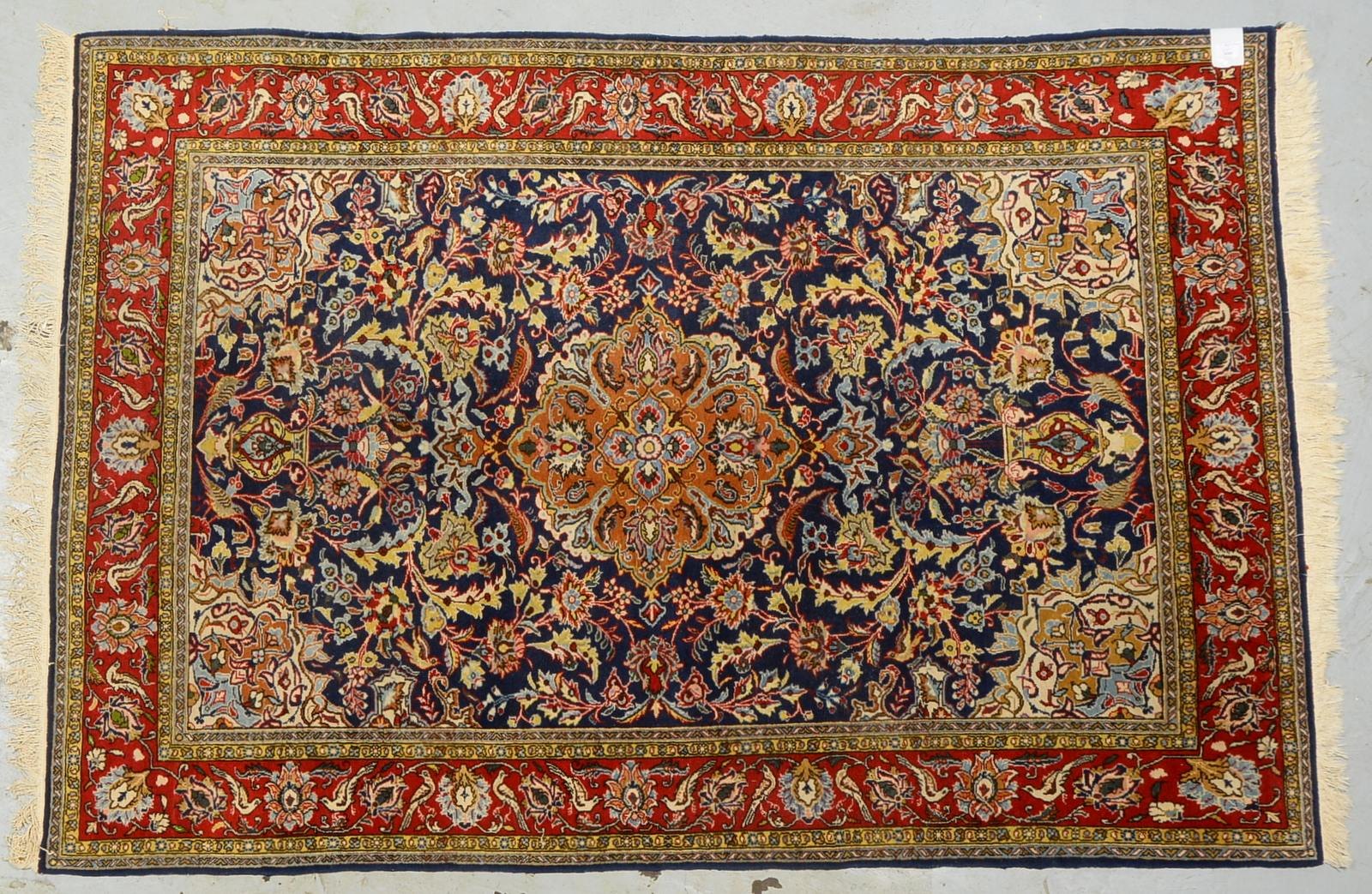 Ghom (Iran), mittelf. Knüpfung, gleichmäßiger Flor - guter Zust.; Maße 204 x 138 cm