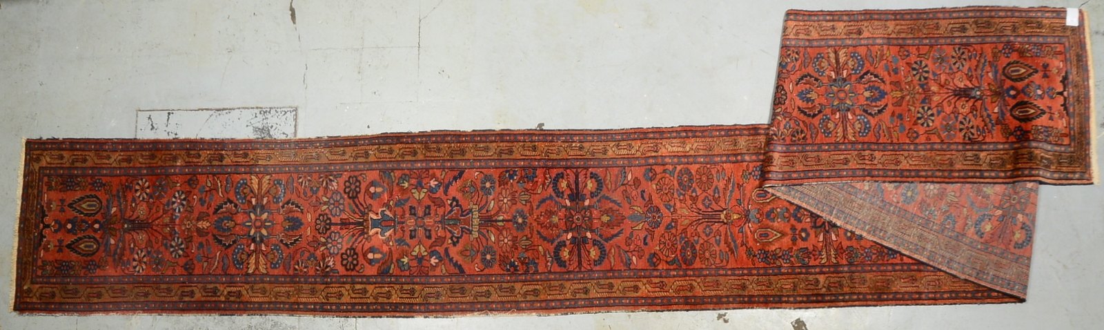 Lilian-Galerie, antik, mittelfeine Kn., Pflanzenf., Flor in annehmb. Zust.; Maße 716 x 77 cm