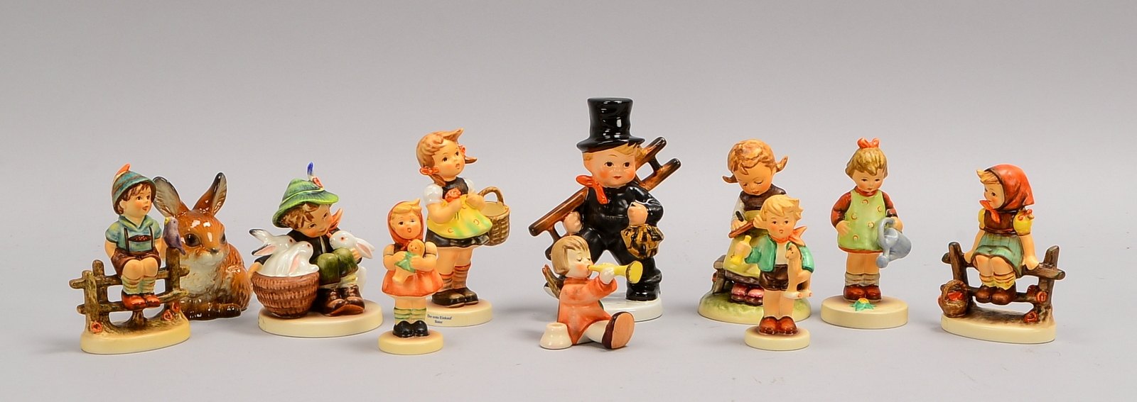 11 Keramikfiguren, Goebel, verschiedene Ausführungen; Höhe 6 cm - Höhe 13,5