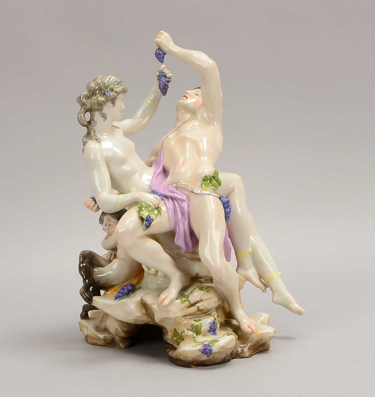 Ludwigsburg, Porzellan-Figurengruppe, 'Die Verführung' - Pan-Darstellung mit Nymphe