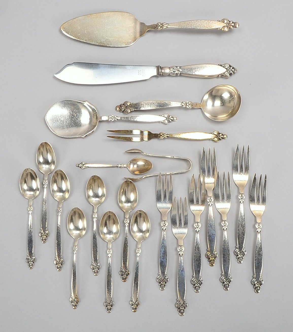 Wilkens-Kaffeebesteck, 800 Silber, 'Schloss Kronborg', mit div. Auflegeteilen