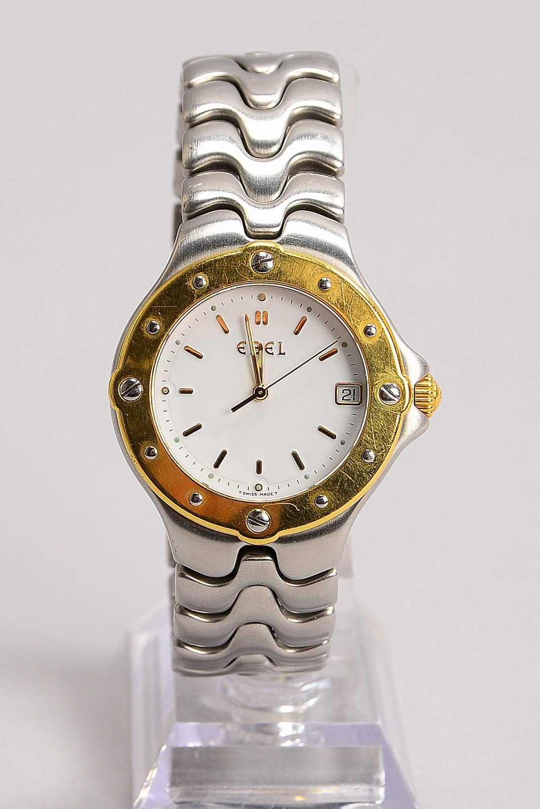 HAU Ebel 'Classic Wave', Quarz, Edelstahl-Geh./Armband, partiell verg.; Ø 37 mm