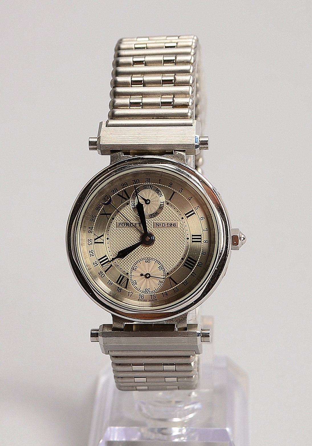 HAU Forget, 'D 126', Automatik, Edelstahl-Geh./mit Glasboden - 2x Armb.