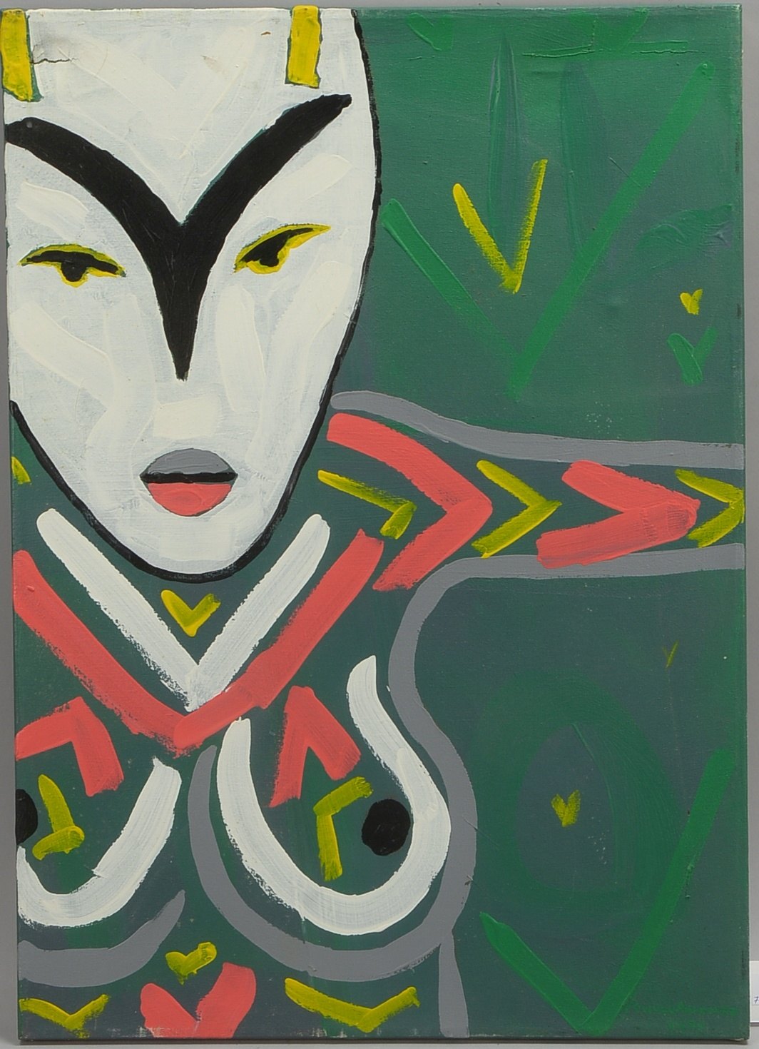 Owusu-Ankomah, Kwesi, 'Kaakaamotonyi - No. 10', Acryl/Leinen, mehrf. sign., dat. '1990'