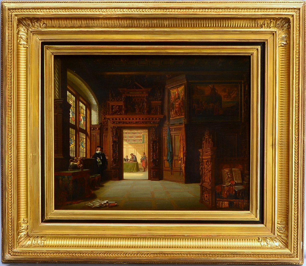 Heger, Heinr. A., 'Palazzo Ducale...', Öl/Holz, sign./dat.; Rahmenmaße 55,5 x 64 cm