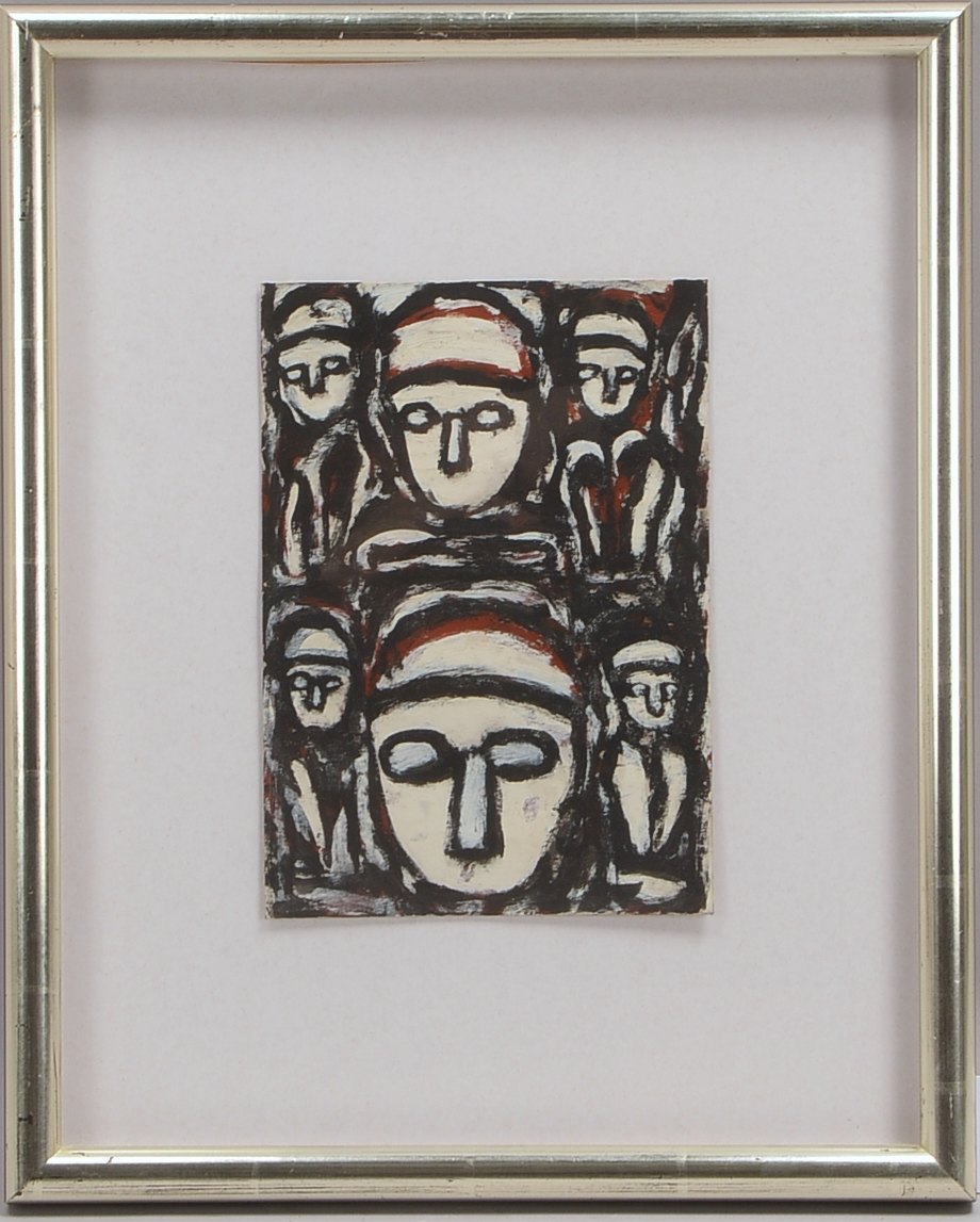 Nedjar, Michel (*1947 Soisy-sous-Montmorency), 'O.T.', Gouache, verso sign./dat.
