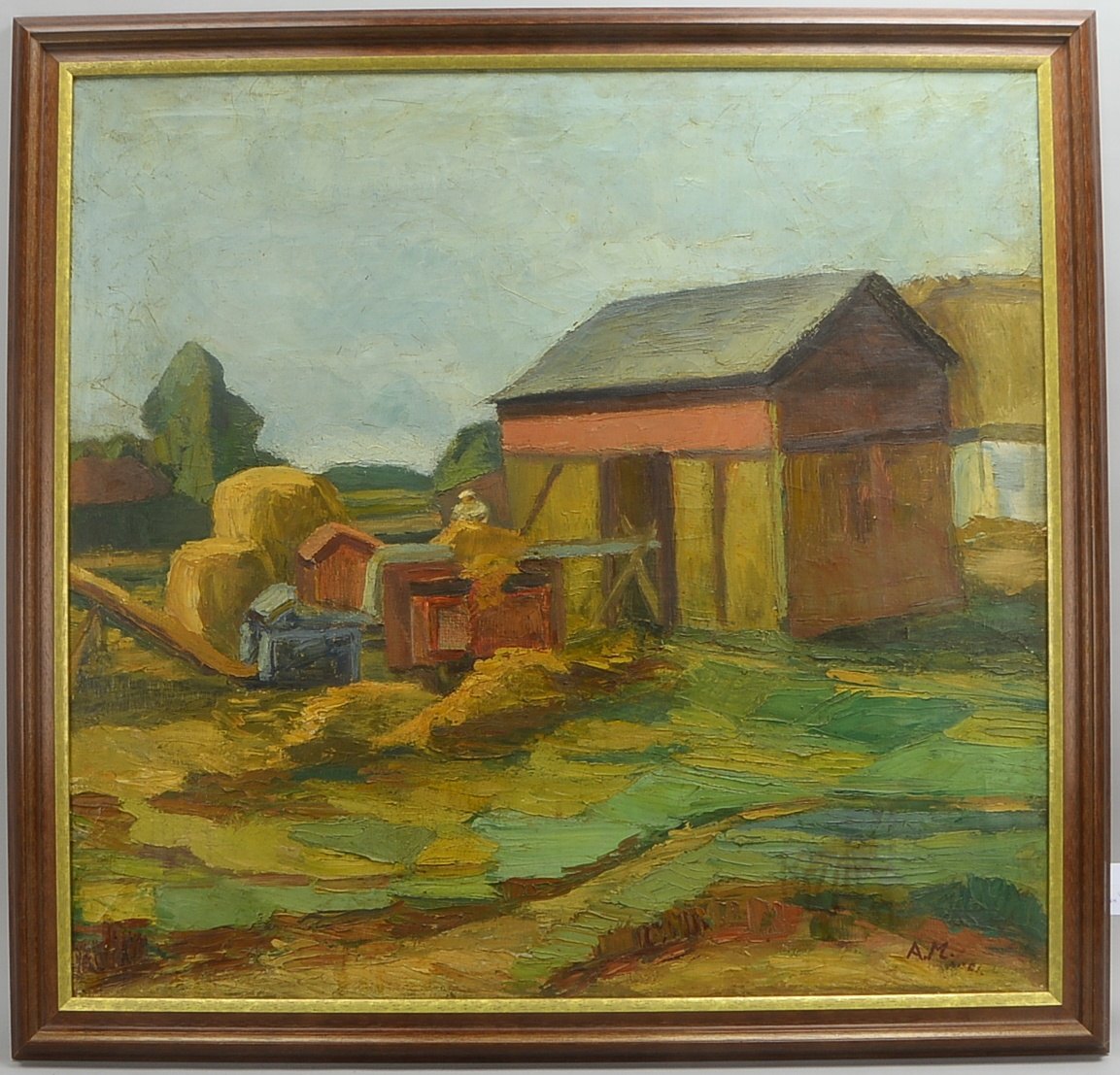 Michaelsen, Amalie (1888 - 1960), 'Bei der Heuernte', Öl/Lw, monogr., verso signiert