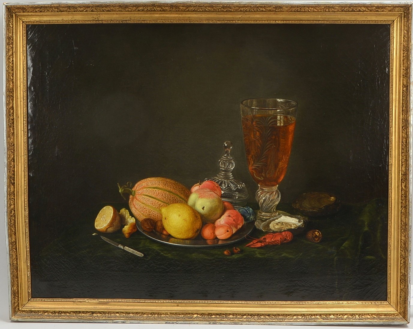 Wohlien, Christoph W., 'Tischstillleben...', Öl/Lw, unsign.; Rahmenmaße 65 x 82 cm