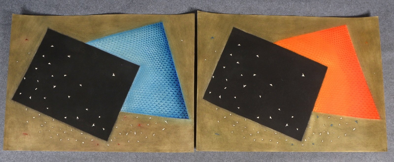 Piza, Arthur Luiz, 'Modification téméraire', 2x Farbrad./Prägedrucke auf Velin, bet./sign.