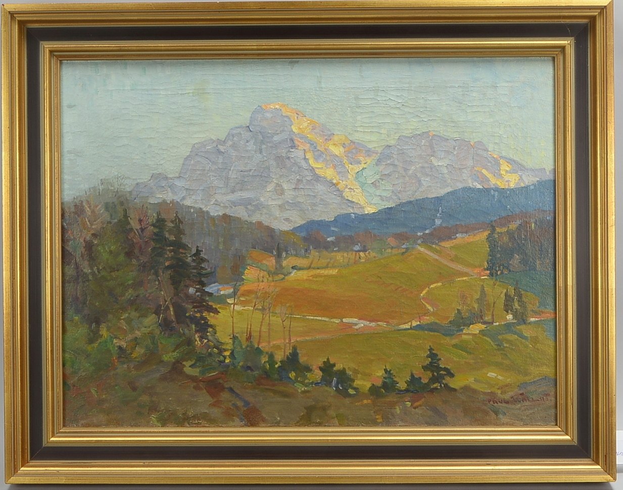 Wallat, Paul, 'Voralpenlandschaft im Herbst', Öl/Lw, sign.; Rahmenmaße 61 x 78 cm