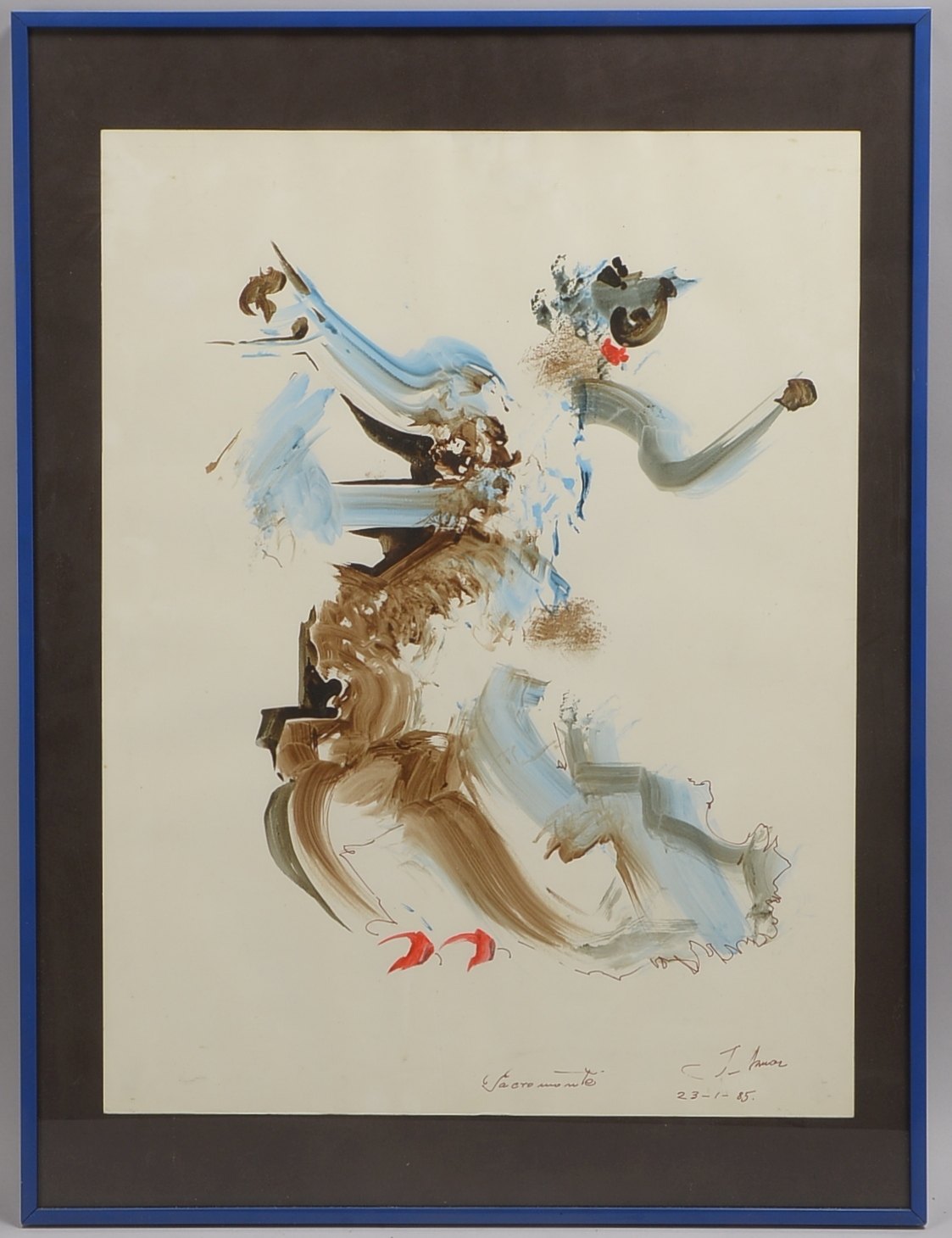 Aquarell, 'Sacromonte', signiert, datiert (19)'85' und betitelt; Blattmaße 80,5 x 60,5 cm