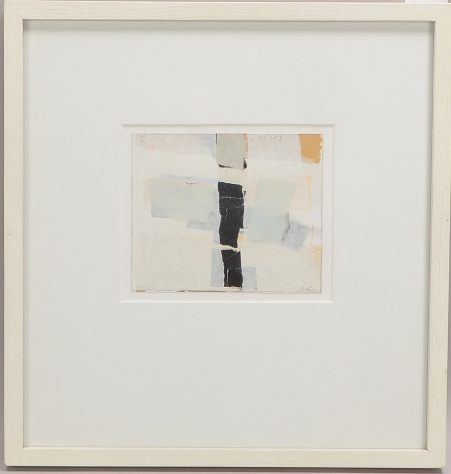 Straub, Gabriele (*1945 Niederweisel), 'Farbkomposition', Collage, sign./dat. (19)'83'