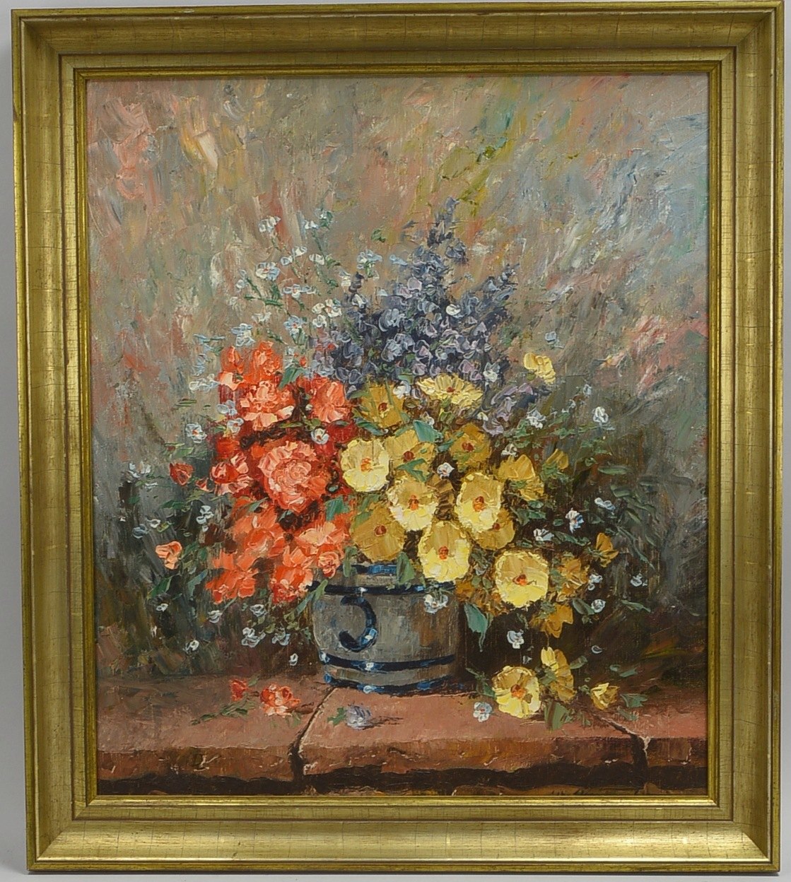 Stemmler, Christian, 'Blumenstillleben', Öl/Lw, sign.; Rahmenmaße 82 x 71 cm