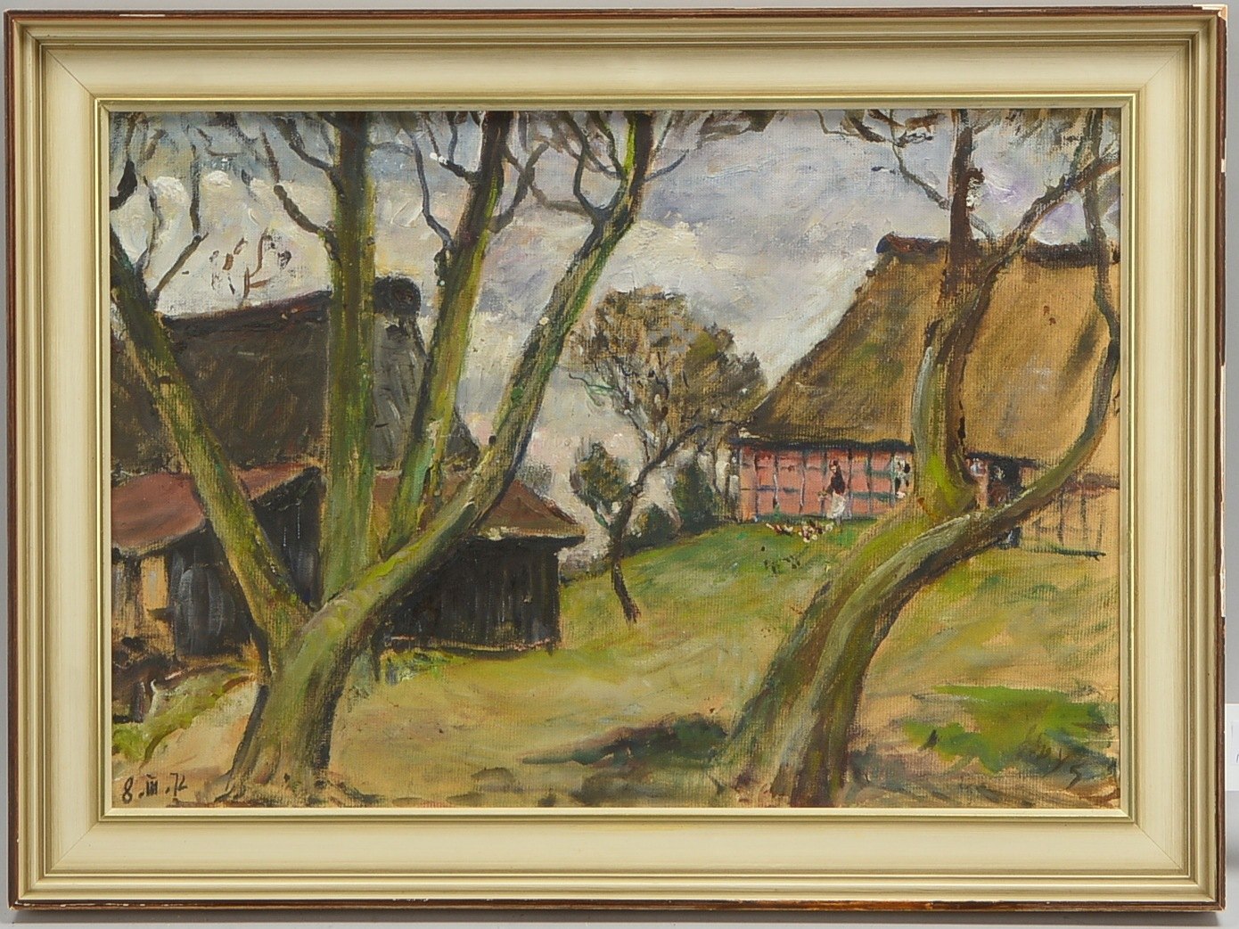 Huys, Bernhard, 'Bergedorf', Öl/Lw, sign., verso bez.; Rahmenmaße 43 x 58 cm