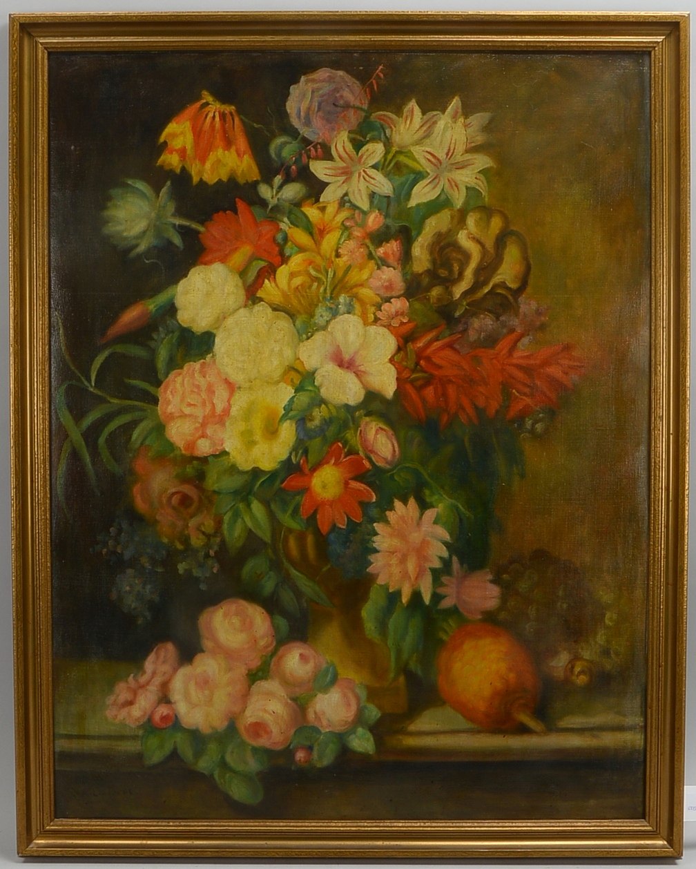 Latorre, Rafael, 'Üppiger Sommerstrauß', Öl/Lw, sign.; Rahmenmaße 98,5 x 78,5 cm