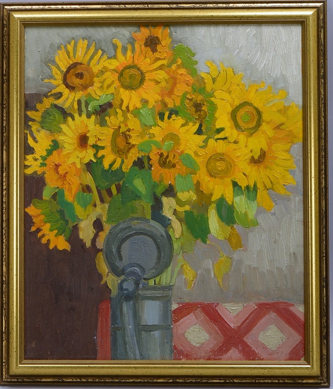 Dering-Völker, Elis., 'Stillleben...', Öl/Malkarton, verso gest.; Rahmenmaße 69 x 58,5 cm