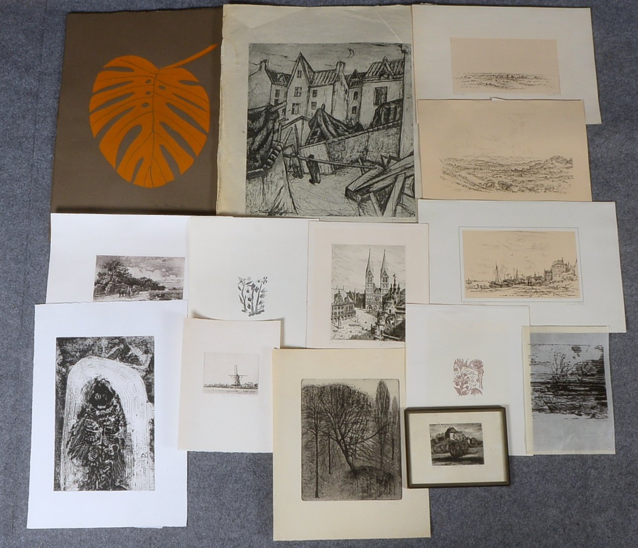 Grafikkonvolut, 16 Blätter (R. Drenkhahn, C.E. Morgenstern, K. Raum, R. Zander, u.a.)