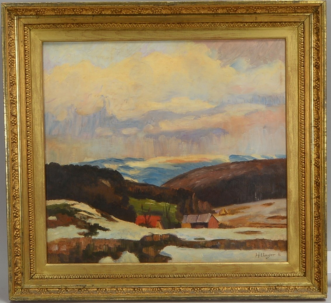 Unger, Hans, 'Abendstimmung', Öl/Lw, sign./dat. (19)'12'; Rahmenmaße 54 x 57,5 cm